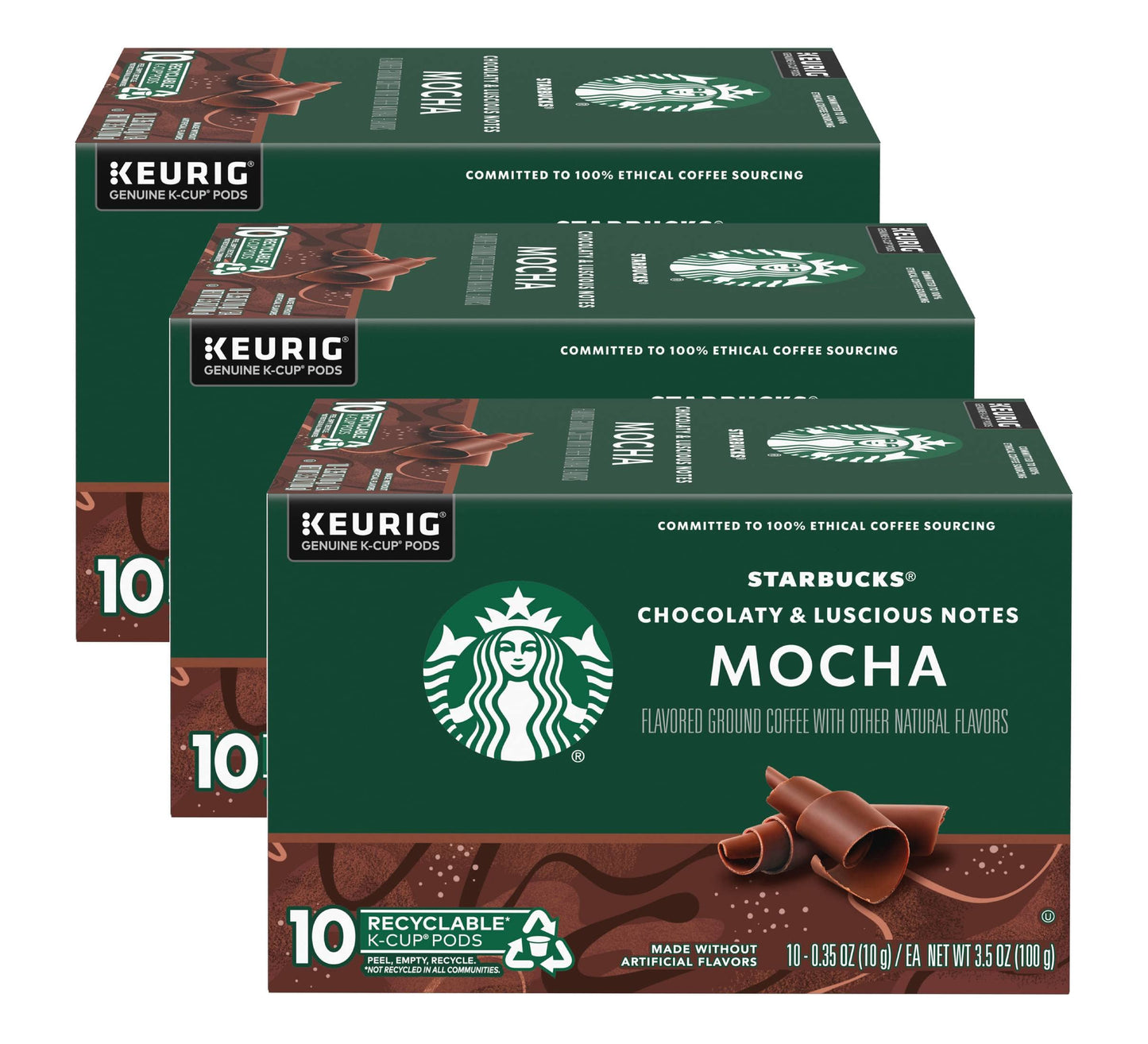Starbucks Mocha Flavored Coffee K-Cup Pods, 10 Count (Pack of 3)