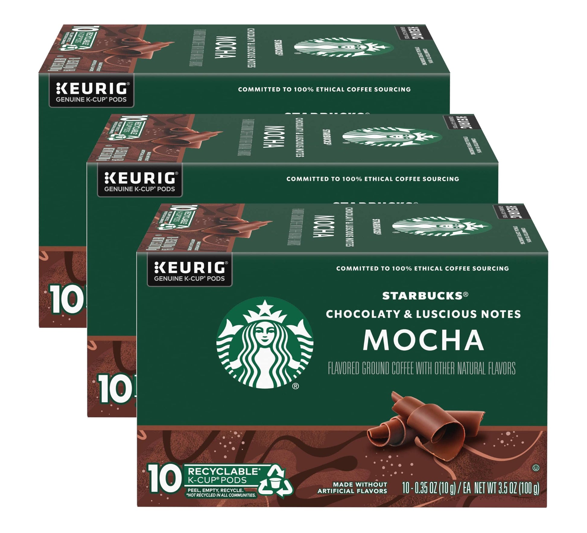 Starbucks Mocha Flavored Coffee K-Cup Pods, 10 Count (Pack of 3)