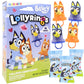 Galerie Bluey Lollipop Rings  Orange and Blue Raspberry Flavored  Individually Wrapped Party Favor Candy  Box of 18