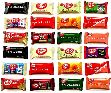 Konbini Japan - 24 Mini Japanese KitKat Chocolate Variety Pack Assortment (12 Flavors X2) Authentic Candy Snacks Wafer Sweets Gift - 24 Cute Small Size