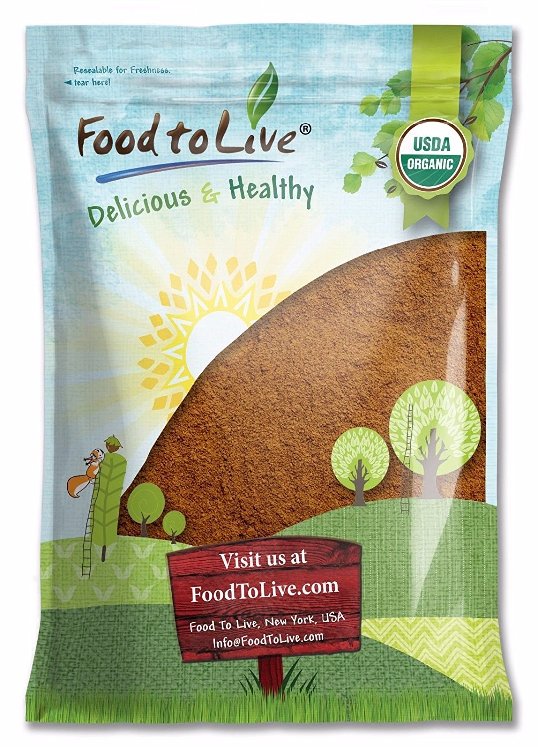 Food To Live Organic Cocoa Powder, 4 Pounds Natural, Unsweetened, Non-Dutched, Non-Gmo, Kosher, Sirtfood, Bulk