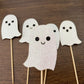 White Glitter Halloween Ghost Cupcake Toppers Baby Ghost Cupcake Toppers Halloween Baby Shower Cupcake Toppers For Halloween Gho