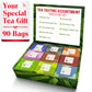 FreshDrinkUS, Premium 90 Tea Bags Sampler Assortment, 9 Different Flavors, 100% Natural Ingredients, Perfect and Well Combinatio