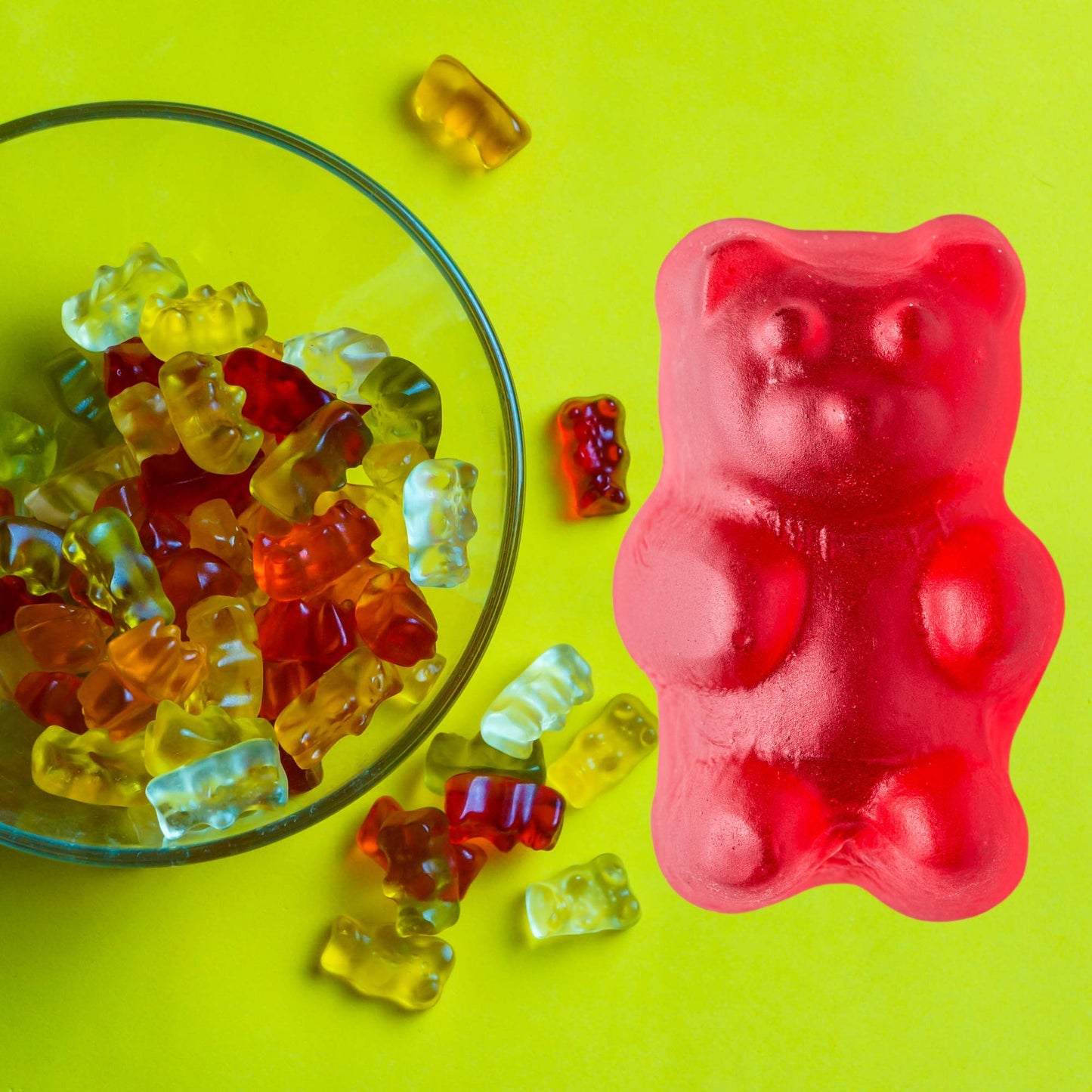 Alberts Big Bite Jumbo Red Cherry Flavored Gummy Bear, 12 Ounce, 4 Inches Tall