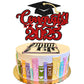 Gyufise 1Pcs Congrats 2025 Cake Topper Glitter Diploma Grad Cap Cake Pick Class Of 2025 Graduation Cake Decoration For 2025 Graduation Theme Party Decorations Supplies Red