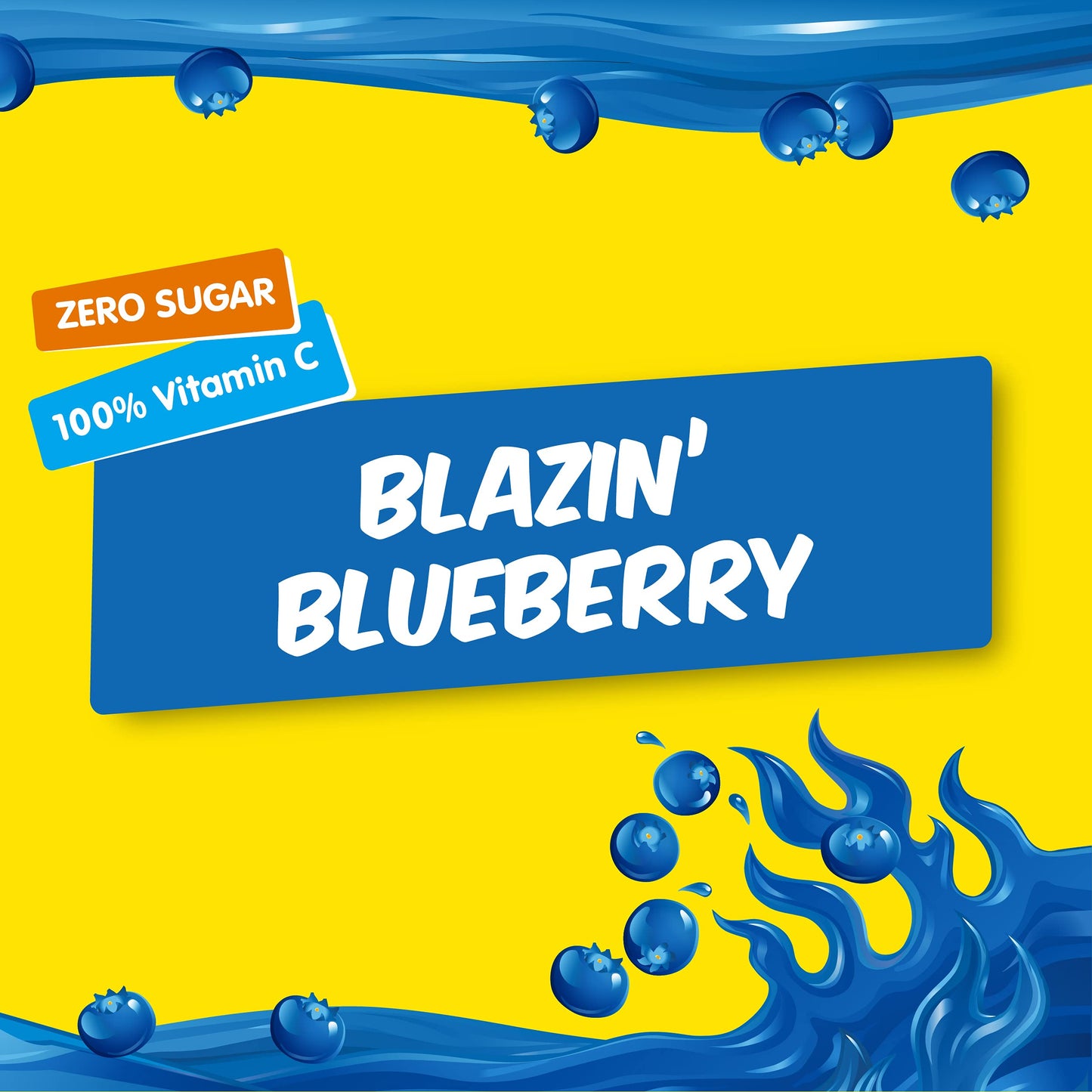 SINGLES TO GO! Hi-C Blazin Blueberry Drink Mix, Zero Sugar, Excellent Source of Vitamin C, 12 Boxes, 8 Packets Each