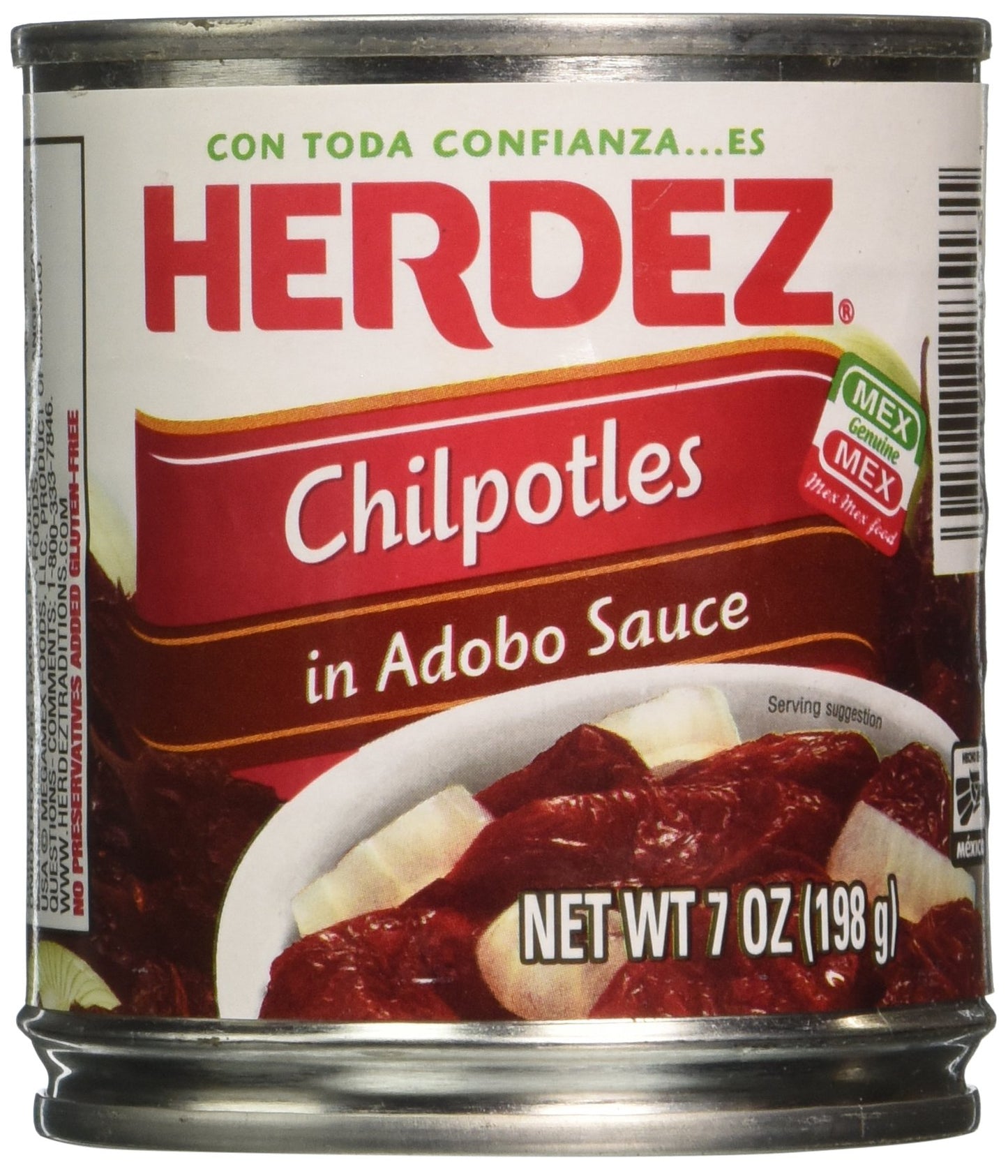 Herdez Chipotle Chiles In Adobo Sauce 7 Oz.