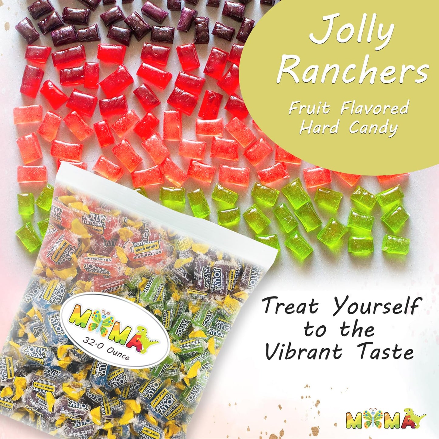 Jolly Ranchers Assorted Hard Candy - 2 Lb Fruit Flavored Made With Real Juice Halloween Candy - Gluten Free Hard Candy Individua
