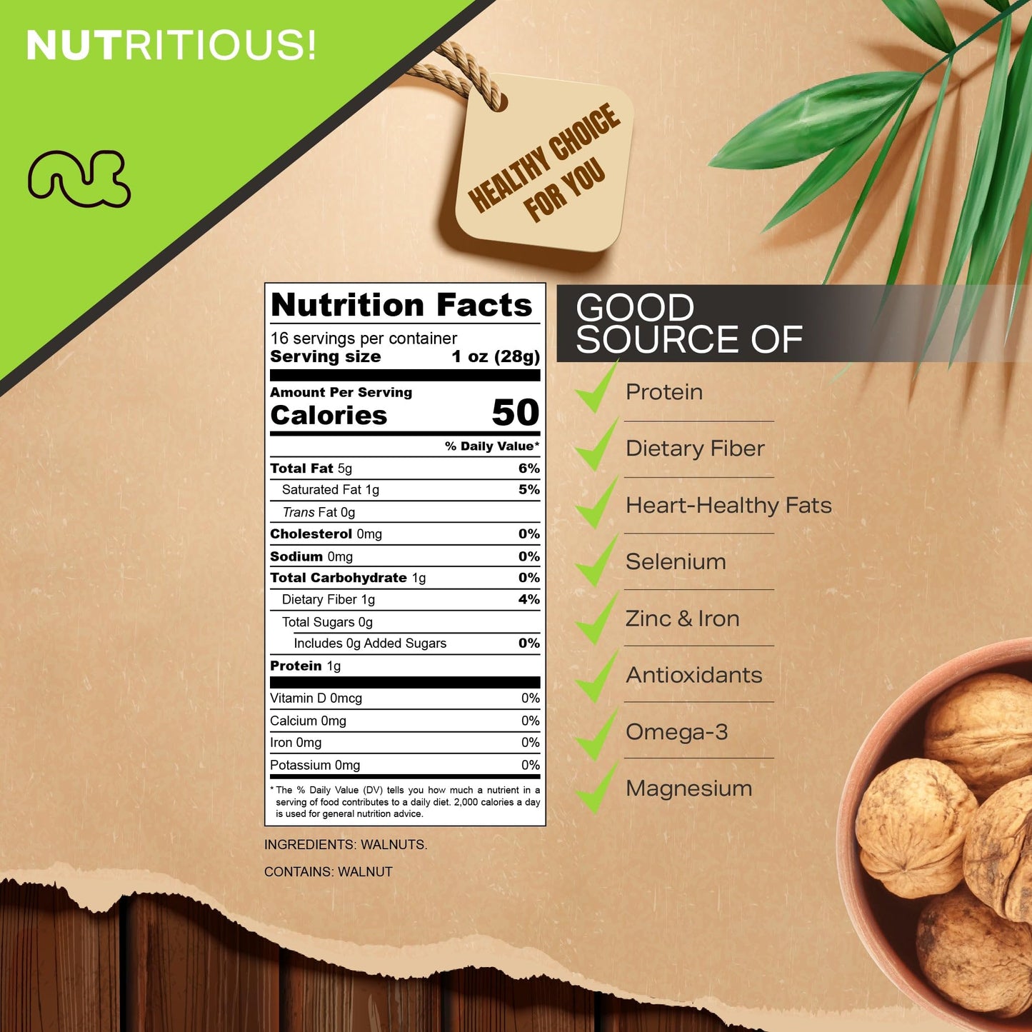 NUT CRAVINGS - Raw Walnuts In Shell, Whole, (16oz - 1 LB) Packed Fresh in Resealable Bag - Nut Snack - Food Assortments Ideal fo