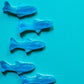 Yupik Gummy Blue Sharks, Shark-Shaped Gummies, Gluten-Free, Fruity Flavor, 2.2 lb, Blue and White