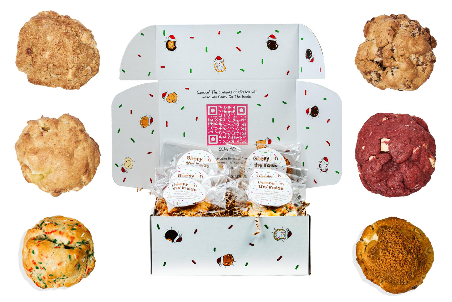 Favorite Things 2024 Gooey on the Inside Cookies Assorted 6-Pack Freshly-Baked Gourmet Food Cookie Gift Snacks - Great For Shari