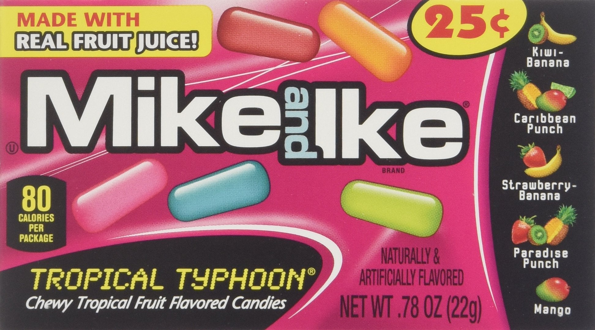 Mike And Ike Tropical Typhoon, 0.78 Ounce (Pack Of 24)