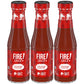 Taco Bell Fire Sauce Glass Bottle, 7.5 OZ 3-pack