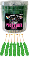 Buffalo Bills Apple (Dark Green) Rock Candy On A Stick (36-ct tub rock candy crystal sticks)
