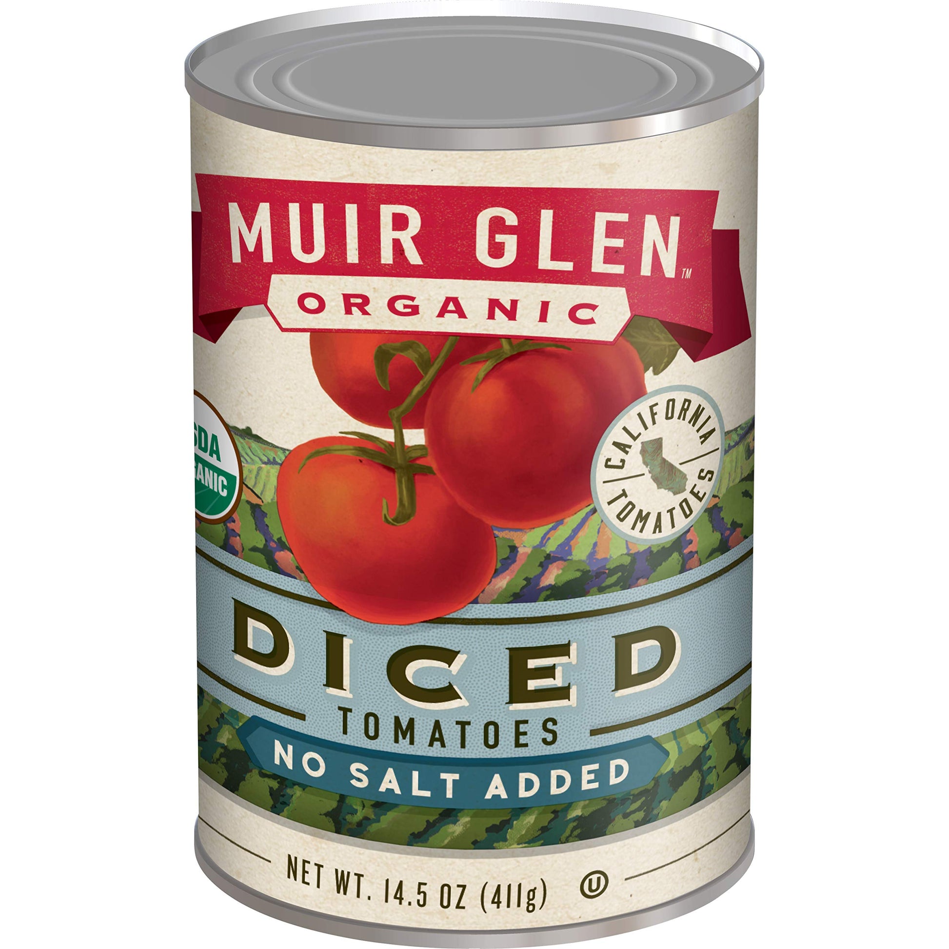 Muir Glen Organic Diced Tomatoes, No Salt, 14.5 Oz