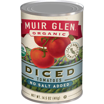 Muir Glen Organic Diced Tomatoes, No Salt, 14.5 Oz