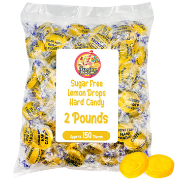 Sugar Free Lemon Drops - Arcor 2lb Bulk Bag of Sugar Free Hard Candy - Delicious Sugar Free Lemon Drops Hard Candy Individually 