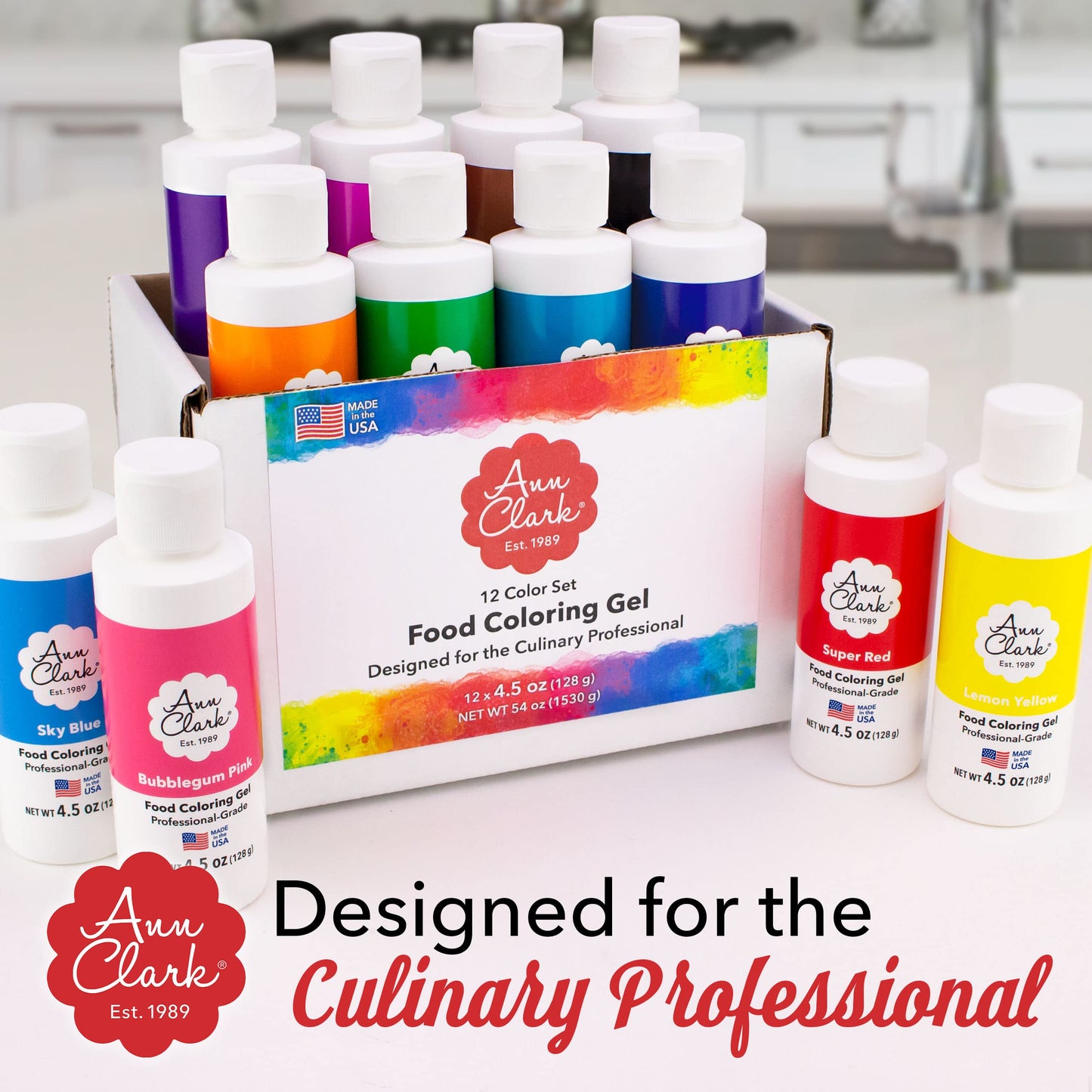 Ann Clark Super Red Food Coloring Gel Large 4.5 Oz Professional Grade Made In Usa