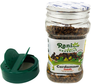 Rani Organic Cardamom (Elachi) Decorticated Seeds (From Green Cardamom) Indian Spice 3.5Oz (100G) Pet Jar ~ All Natural | Vegan