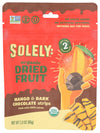 SOLELY Dried Organic Mango Strips with 100% Cacao, 2.8oz - 8 Bags