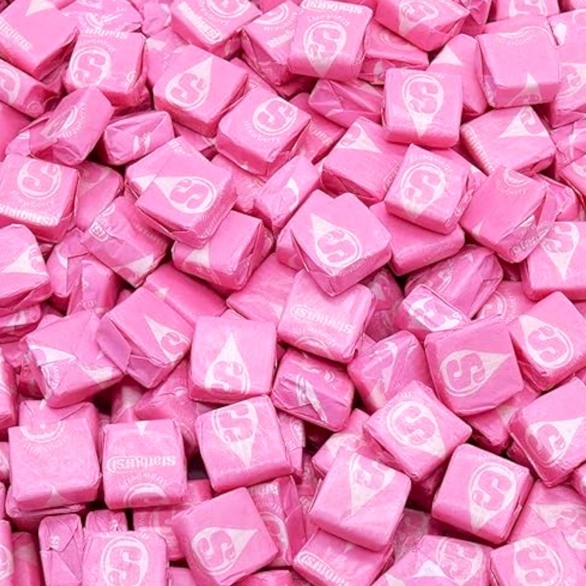 KLUB BULK Strawberry Chewy Candy - 1.5 lbs Soft Assortment, Pink, Individually Wrapped