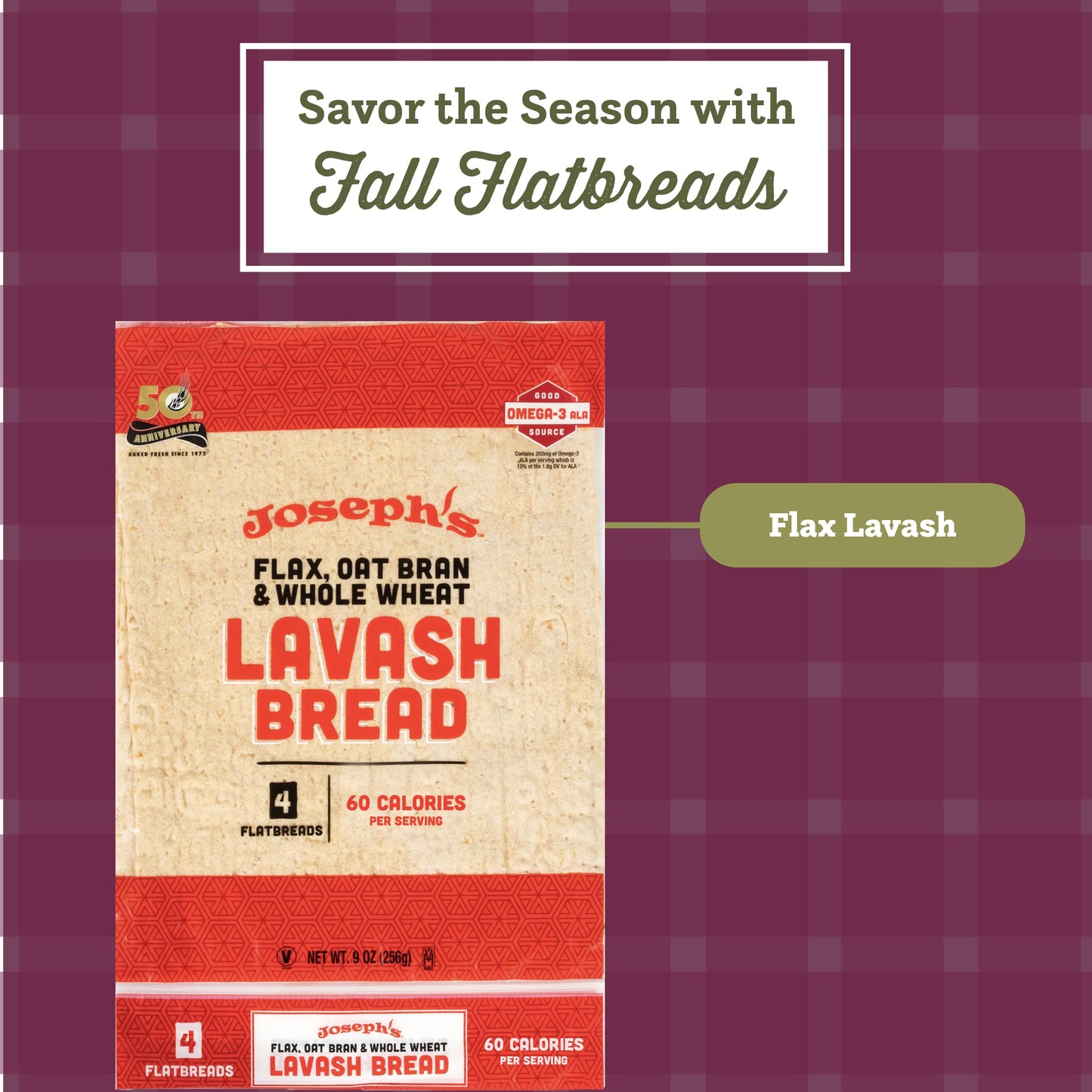 Joseph'S 2-Pack Value Variety Bundle, Flax Oat Bran Whole Wheat Lavash Bread (4 Lavash Squares Total) And Pita Bread (6 Pita Loa