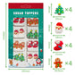 Christmas Sprinkles for Baking 16Pcs - 4 Designs Santa  Gingerbread Man  Holiday Stocking  Christmas Tree - Edible Decorations for Cookies  Cakes  Cupcakes  Holiday Desserts