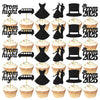 24pcs Prom Cupcake Topper Prom Decorations for Party 2025 Prom Graduation Cupcake Topper 2025 Graduation Decorations Class of 20