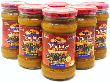 Rani Vindaloo Curry Cooking Spice Paste, Hot! 10.5oz (300g) Glass Jar, Pack of 5+1 FREE ~ No Colors | All Natural | NON-GMO | Ve