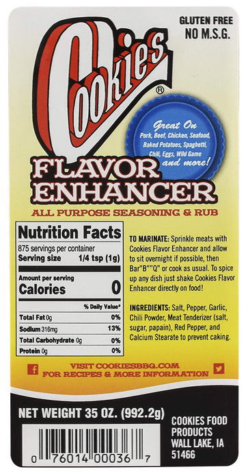 Cookies Food Products All Purpose Seasoning, Cookies Flavor Enhancer, 35 Ounce, Model 00635