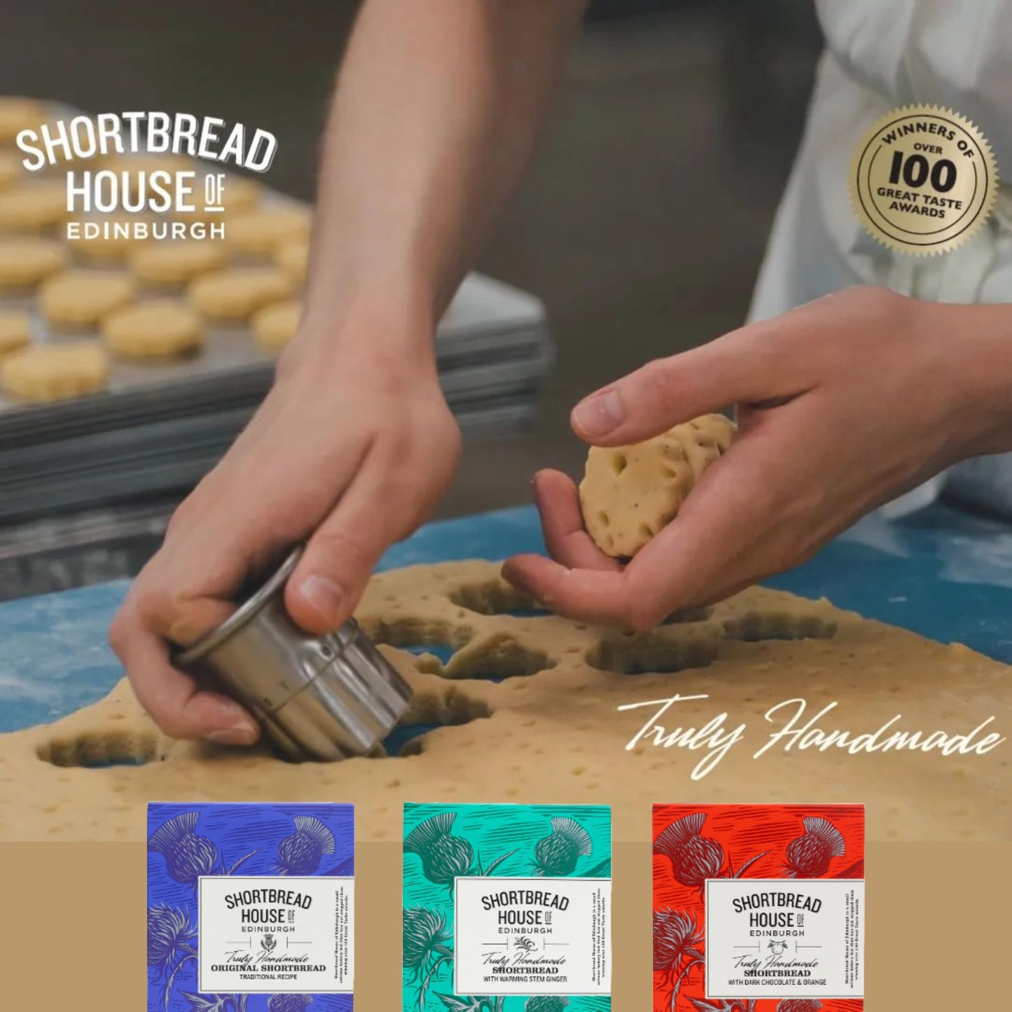Shortbread House Of Edinburgh Truly Handmade Shortbread Fingers With Dark Chocolate & Orange, 6Oz Box (Pack Of 3)