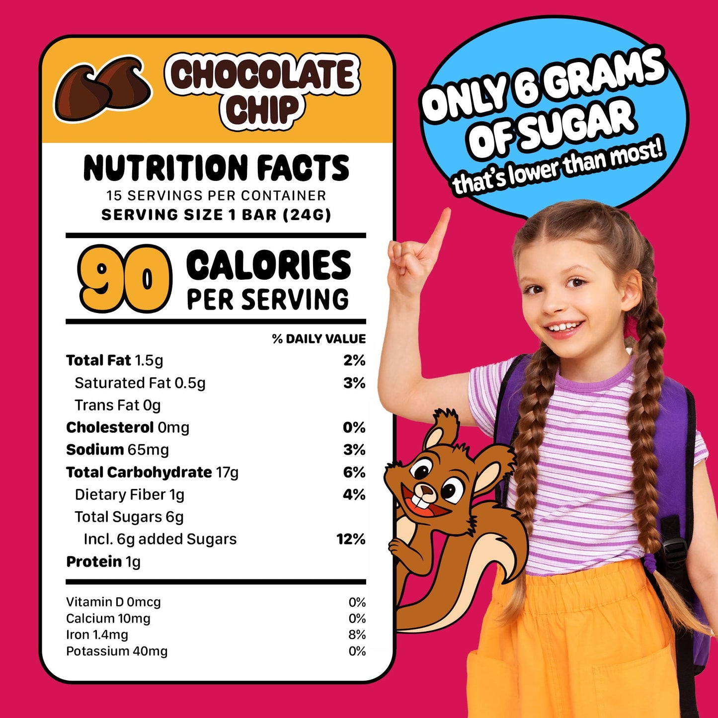 Snakkidz Organic Chewy Granola Bars, Allergen Free, Low Sugar, 15 Bars, Chocolate Chip