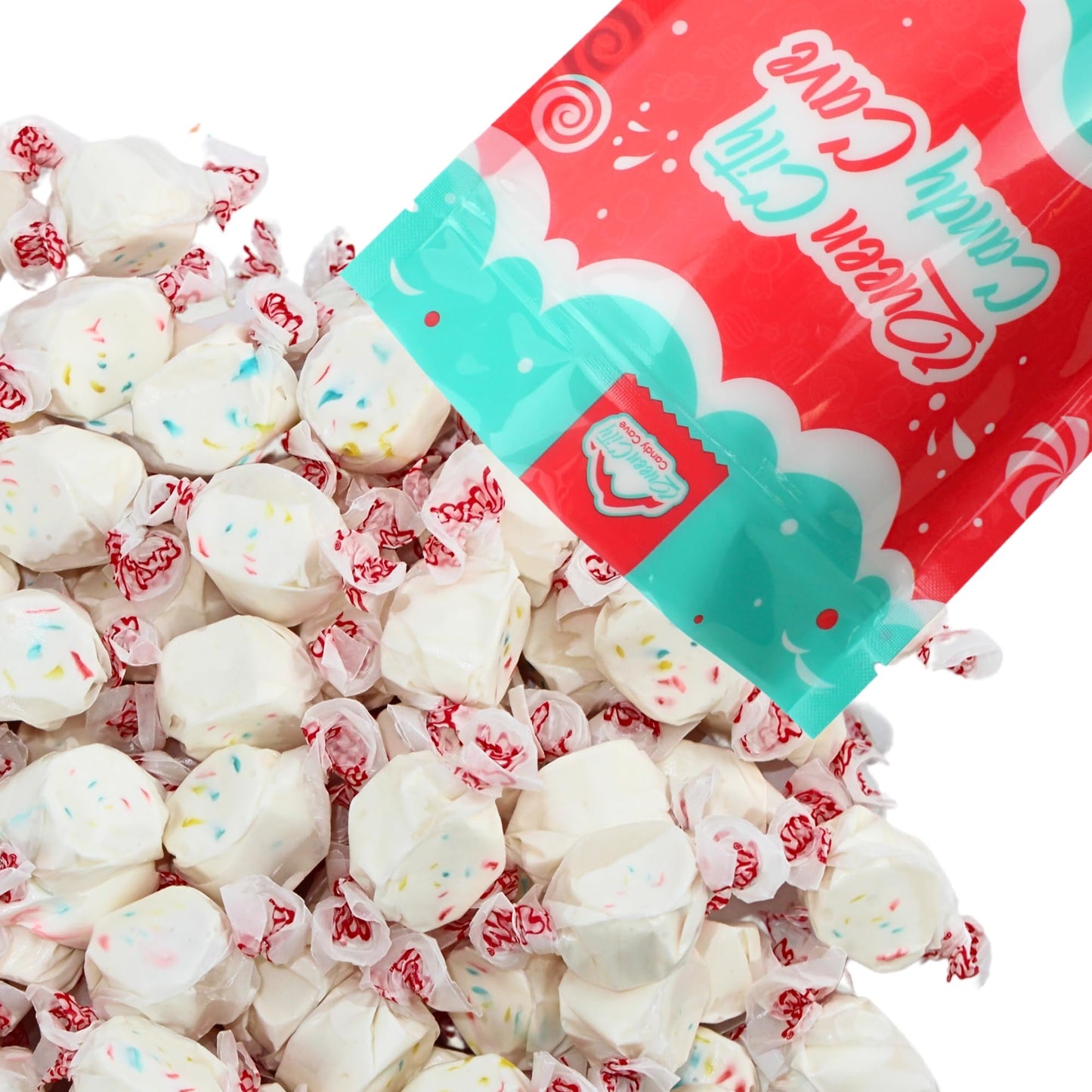 Frosted Cupcake Salt Water Taffy - Individually Wrapped Assorted Flavors - Old Fashion Saltwater Taffy Candy Bulk, By Queen City