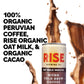Rise Brewing Co. Oat Milk Mocha Nitro Cold Brew Latte, Vegan & Non-Dairy, Organic, Non-Gmo, Low Acidity, 7 Fl. Oz. Cans (12 Pack