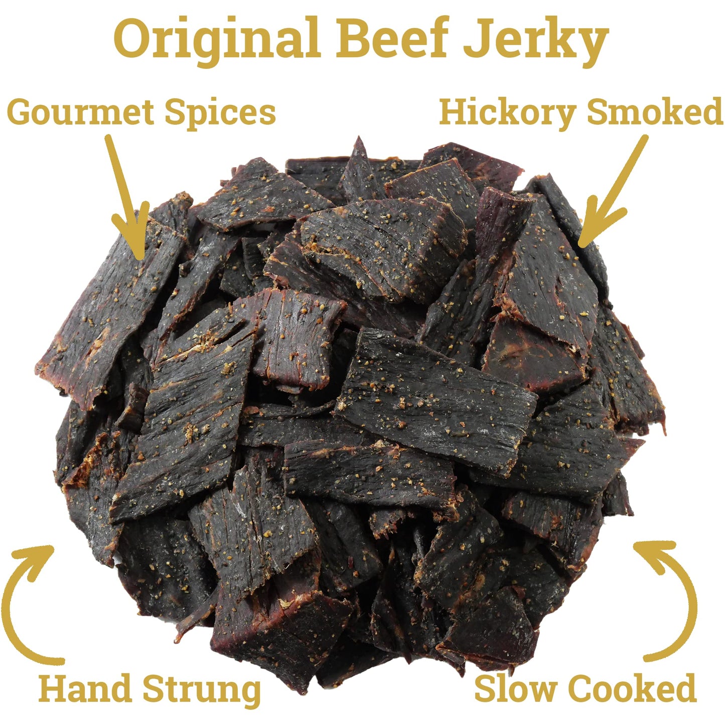 Lone Star Beef Jerky - Original Flavored High Protein Snack - 16 Ounce Resealable Bag - Hickory Smoked