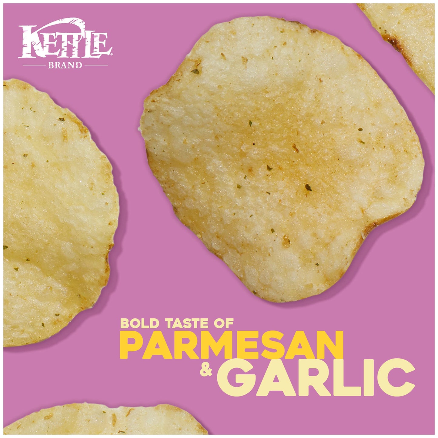 Kettle Brand Potato Chips, Parmesan Garlic Kettle Chips, 8.5 Oz
