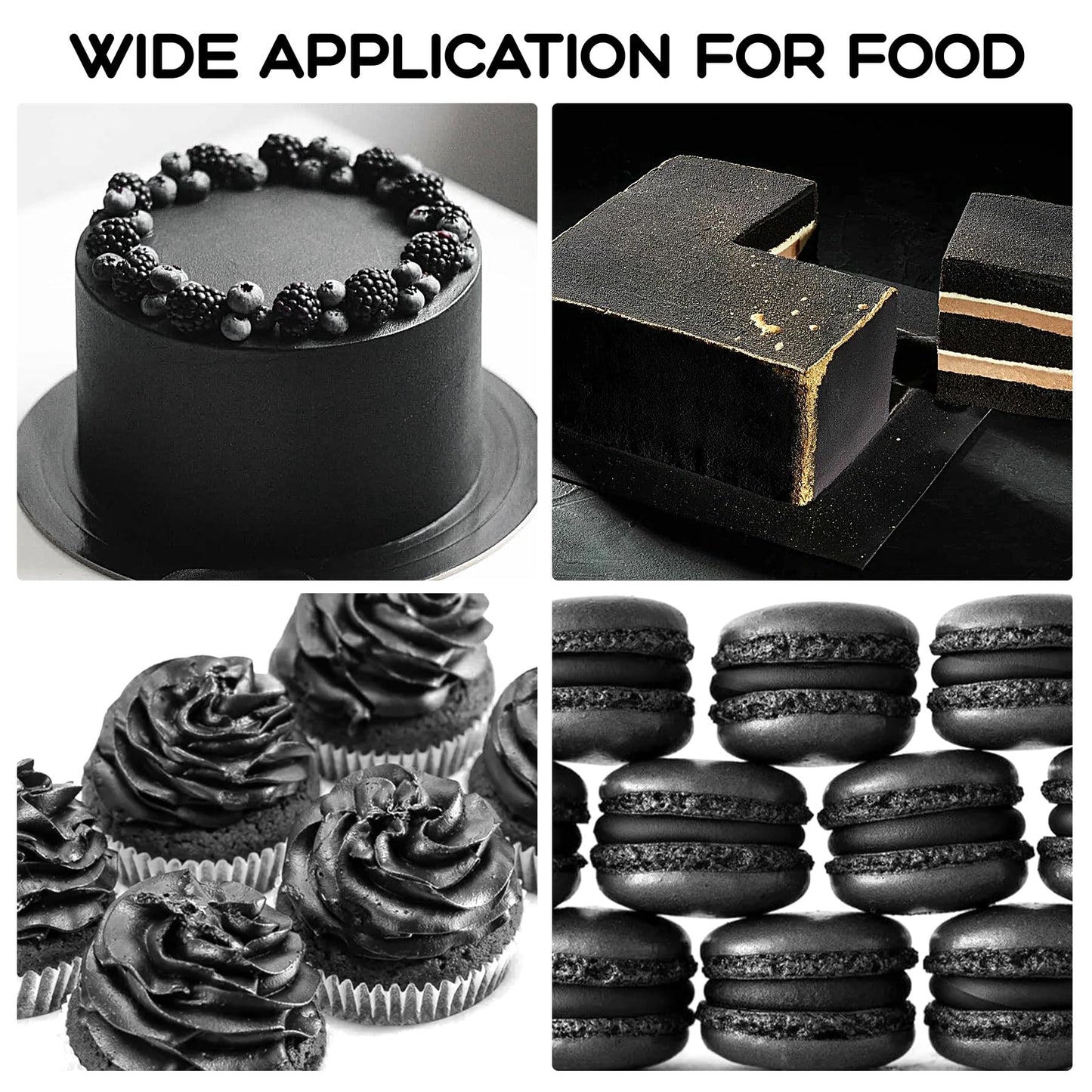 Black Food Coloring Gel 4.5 Oz Professional Grade Super Black Food Dye Concentrated Gel Food Coloring For Icing Baking Cake Deco