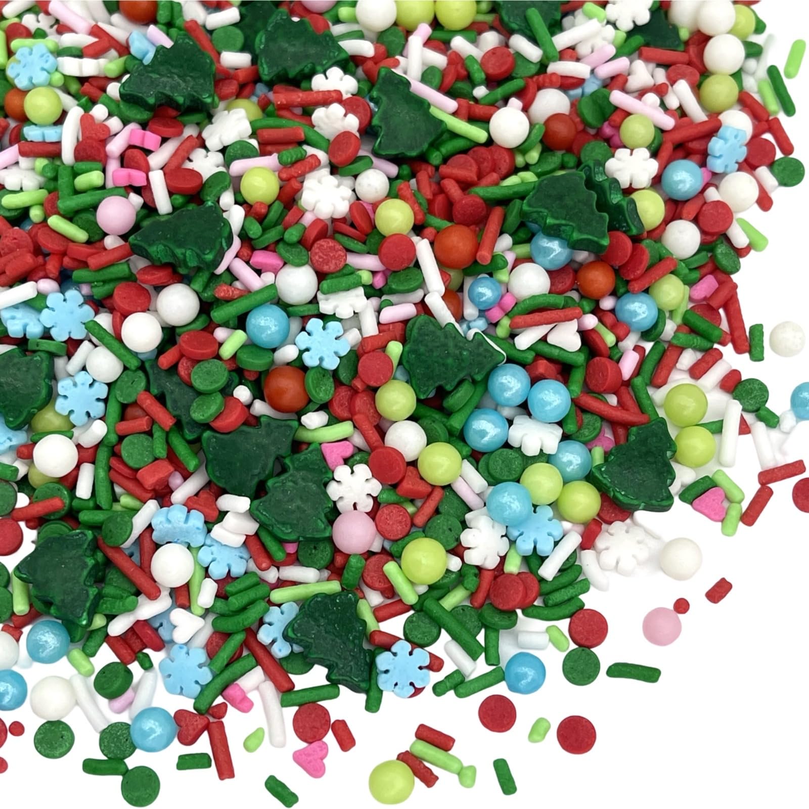 Manvscakes | 4 Oz Vintage Christmas Sprinkles | Cake Sprinkle | Cookie Sprinkles | Baking | Holiday Sprinkles | Pink And Green Sprinkle