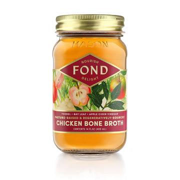 Fond Pasture-Raised Regenerative Chicken Bone Broth Infused With Organic Fennel & Bay Leaf