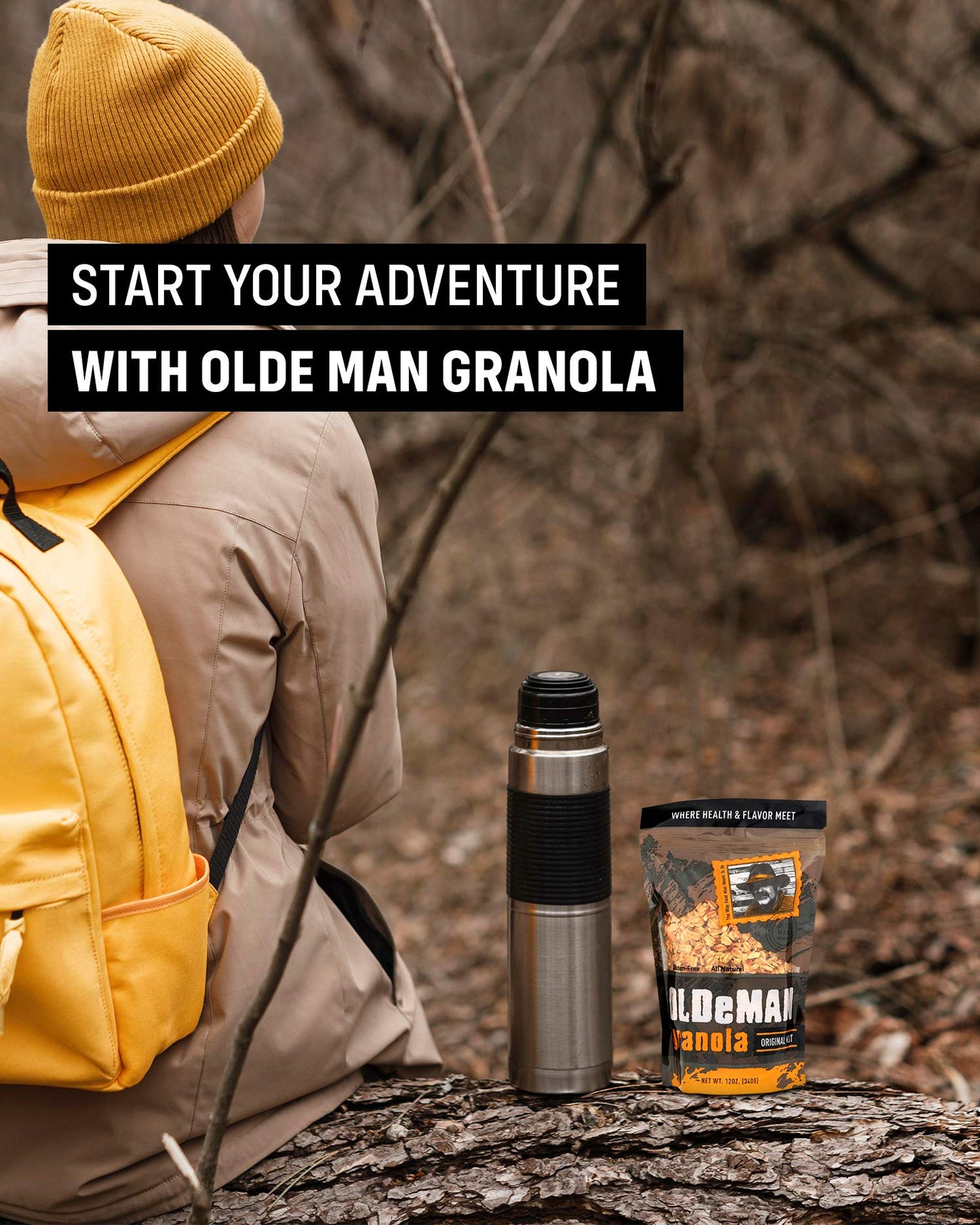 Olde Man Granola Gluten Free Granola Cereal - Non-GMO, Soft Whole Grain Oats - 12oz Pack