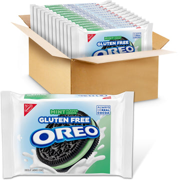 OREO Gluten Free Mint Creme Chocolate Sandwich Cookies, Gluten Free Cookies, 12 - 12.47 oz Packs