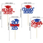 Gyufise Graduation Cupcake Toppers, 24 Pcs, Glitter Design, Class of 2025, Paper, Blue Red