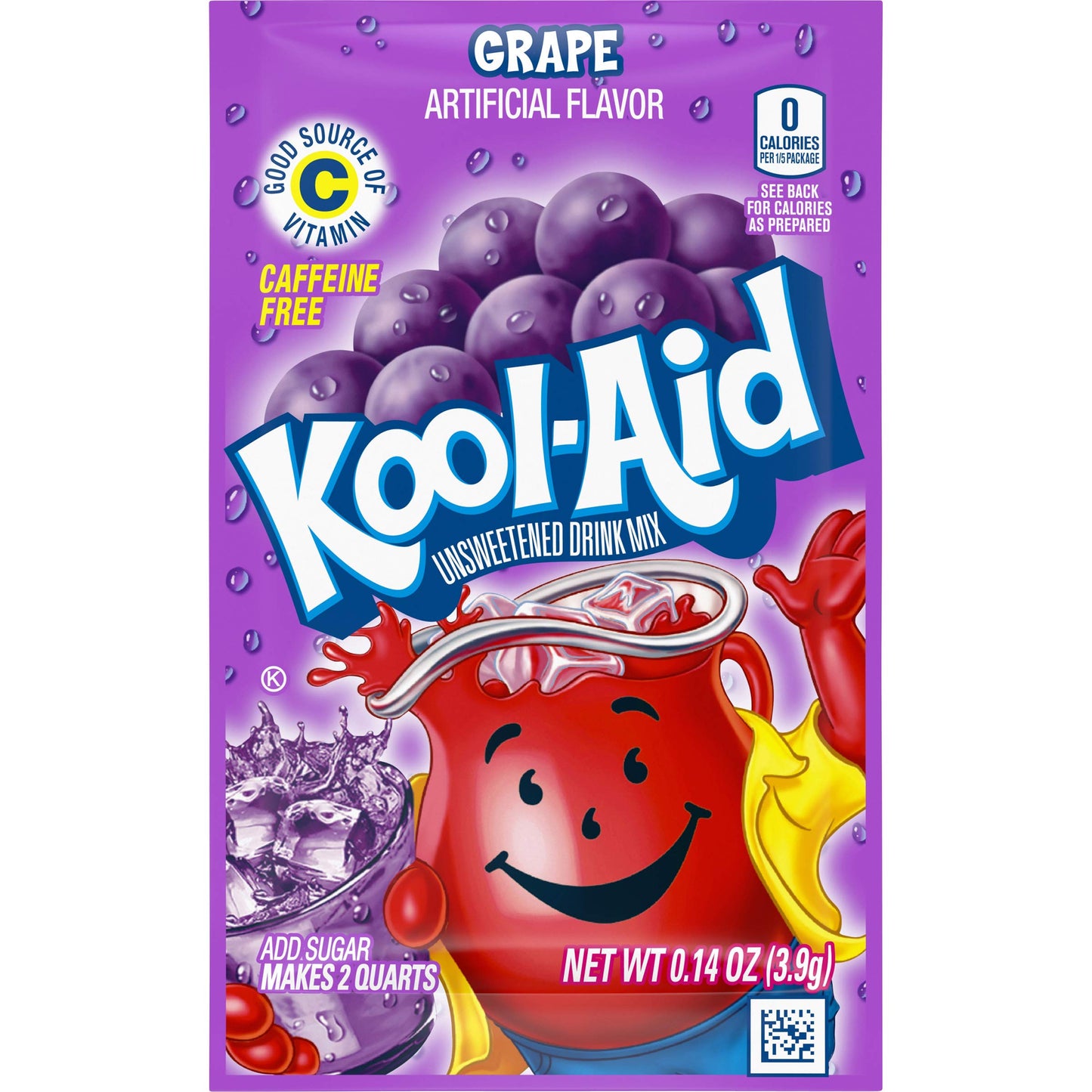 Kool-Aid Lemonade Drink Mix, Unsweetened, Caffeine Free, 48 Count, 0.14 Ounce Pack of 2, Violet