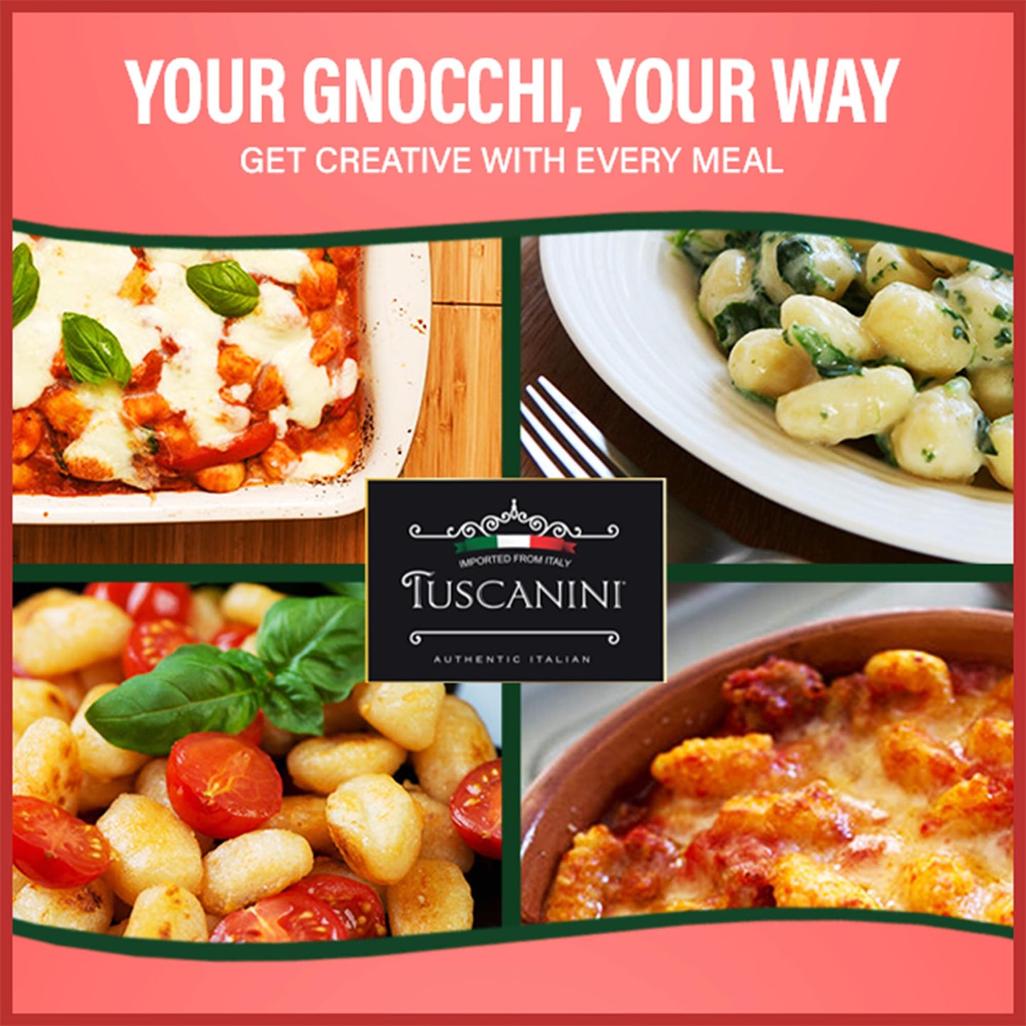Tuscanini Gluten Free Potato Gnocchi, 16Oz (6 Pack) | Imported From Italy, Low Fat, Ready In Minutes