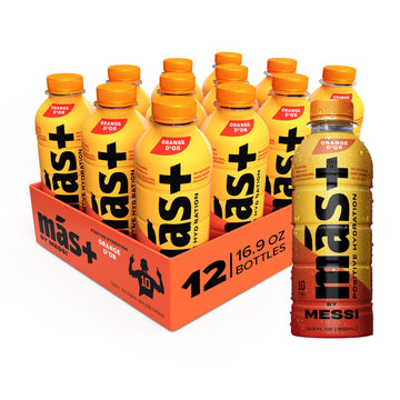 M  s+ by Messi 16.9oz Orange d'Or, Sports Drink & Hydration Beverage, Natural Flavors with Vitamins and Electrolytes, No Artific