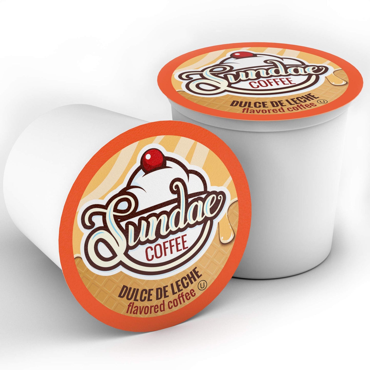 Sundae Ice Cream Flavored Coffee Pods, Compatible With 2.0 Keurig K-Cup Brewer, (Dulce De Leche) 48 Count