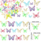 Ephlyn 40Pcs Edible Butterfly Cupcake Toppers 3D Butterfly Cake Picks Mixed Color Cake Decorations For Baby Shower Wedding Kids