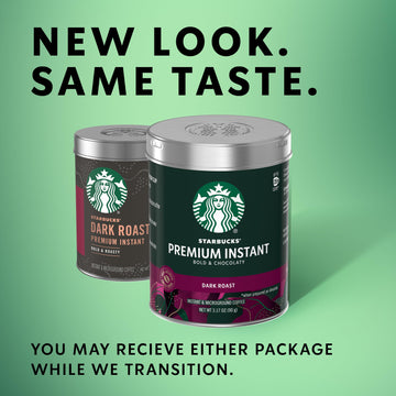 Starbucks Premium Instant Coffee, Dark Roast, 100% Arabica Beans, 3 Pack (3.17 Oz Each) - Rich Flavor, Convenient Instant Brew