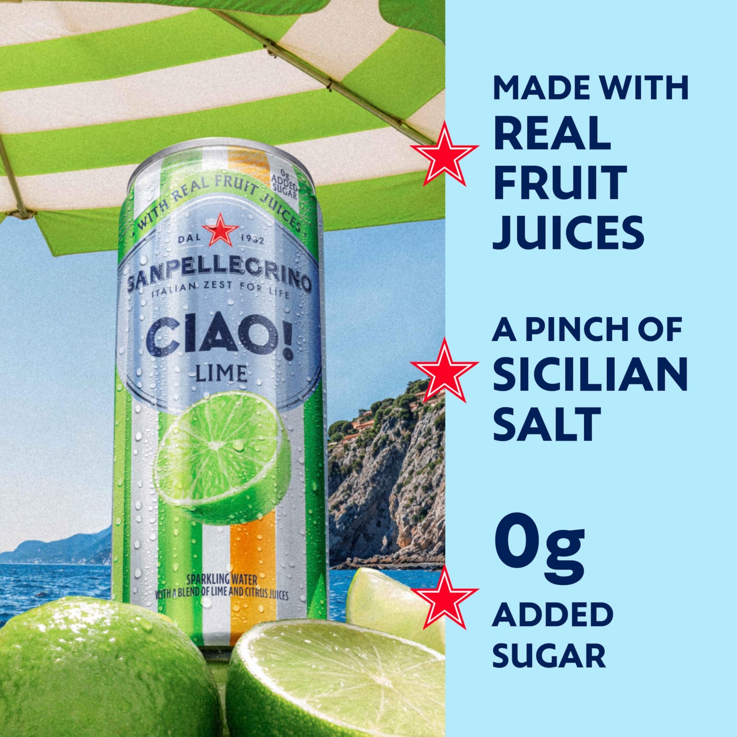 San Pellegrino Sparkling Water, Low-Calorie, 0g Added Sugar, 66.93 Fl Oz (Pack of 4), Model 12601937