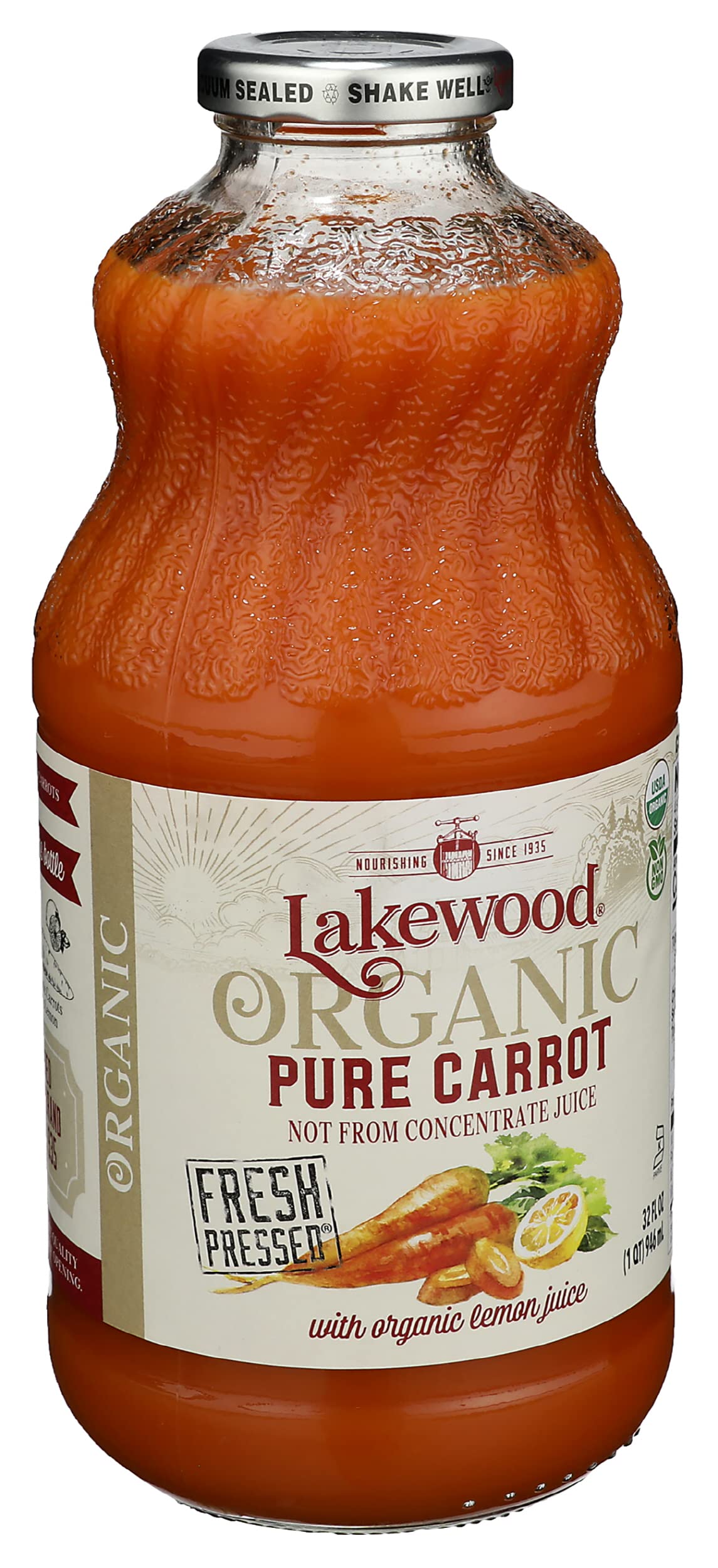 Lakewood Organic Fresh Pressed Pure Carrot -- (1 X 32 FL OZ)